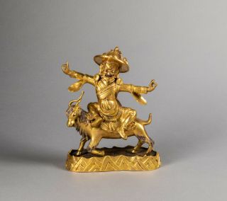 Chinese/tibetan Antique Gilt Bronze Buddha