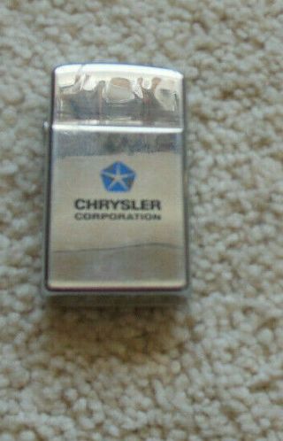 Chrysler Penta Star Logo Slimline Chrome Zippo Lighter