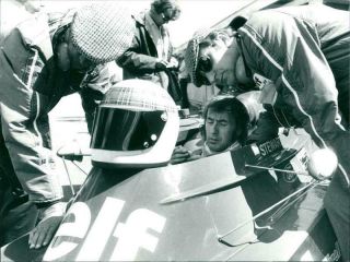 Vintage Photograph Of Jackie Stewart And Ken Tyrell