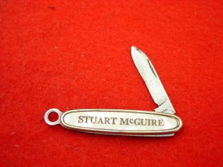 Vintage Usa Made 2 " Stewart Mcguire Shoe Advertising Equal End Jack Knife