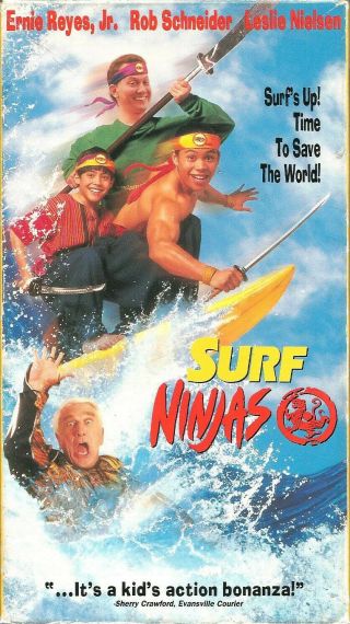 Surf Ninjas Vhs 1993 Ernie Reyes Jr Rob Schneider Leslie Nielsen Tone Loc Vtg