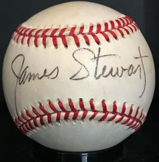Rare James Stewart Dec97 Psa/dna Actor Icon Authentic Autograph Signed Baseball