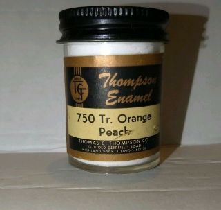 Vintage Thompson Enamel 750 Tr.  Orange Peach Ceramic Crafts