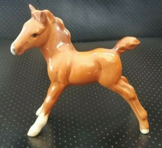 Vintage Beswick England Glossy Foal Small Porcelain Horse
