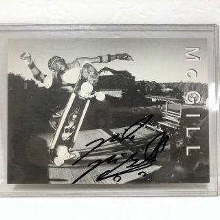 Vintage 1988 Powell Peralta Mike Mcgill Signed Bones Brigade Postcard Skateboard