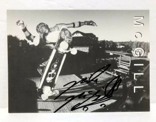 Vintage 1988 Powell Peralta Mike McGill Signed Bones Brigade Postcard Skateboard 2