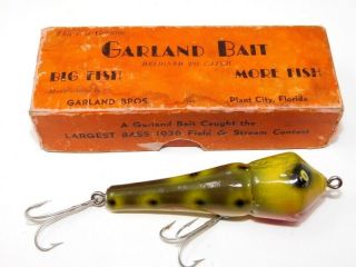 Vintage Florida Lure - Garland Cork Head Bait From Plant City,  Fl