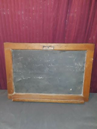 Antique National School Slate Co.  Chalk Board