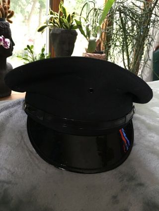 Vintage Midway Cap Co.  Chicago,  Il Police Fire Uniform Officers Hat/cap Sz 7 3/8