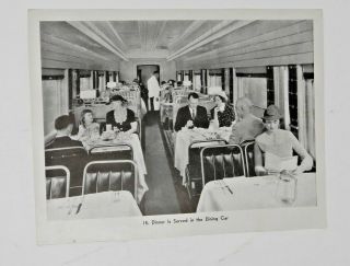 Dinner Is Served In The Dining Car - Railroad Photo 15 - 8 1/2 X 11