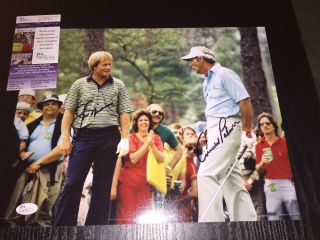 Arnold Palmer And Jack Nicklaus Signed 11 X 14 Photo With Jsa Proof