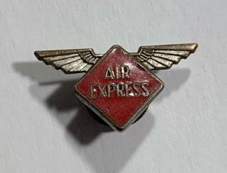 Vintage Old Air Express Wings Lapel Pin Badge Airline Flight Award Incentives Ny