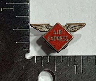 Vintage Old Air Express Wings Lapel Pin Badge Airline Flight Award Incentives NY 3