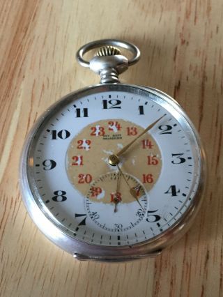 Zenith Antique Pocket Watch Solid Silver Case Grand Prix Paris 1900