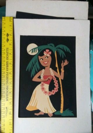 VTG PALMER - PANN CORP COMPLETED PAINT BY NUMBER matte hawaiin rhythm 3
