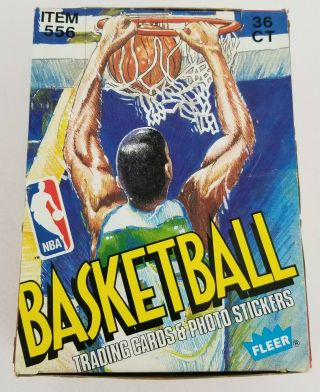 1989 - 1990 Fleer Basketball Wax Box 36 Packs - Michael Jordan