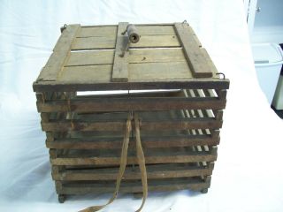 Antique Wood Egg Crate Made By Owosso Mfg.  Michigan & Arkansas
