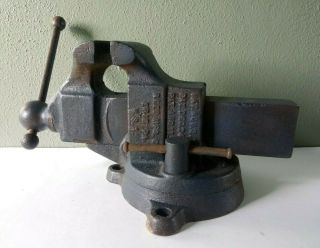 Reed Mfg Co - Antique Machinist Bench Vise 203 1/2 - Patent 1908 Erie Pa