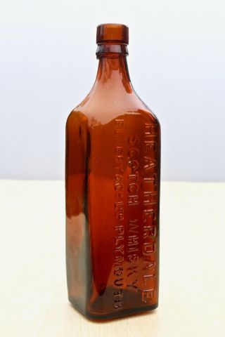 Vintage C1900s Scarce Size Ellery Plymouth Heatherdale Scotch Whisky Bottle
