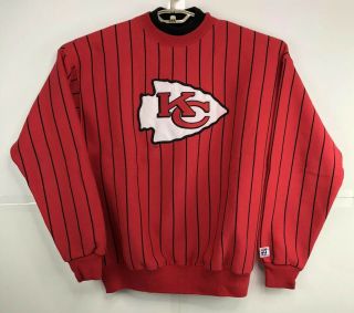 Vintage Kansas City Chiefs The Game Pin Stripe Sweatshirt Large Usa