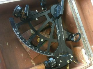Wwii Vintage 1944 Sextant Us Navy Mark Ii With Box And Paperwork