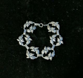 Vintage Sterling Silver Acorn & Oak Leaves Bracelet By Danecraft 7 "