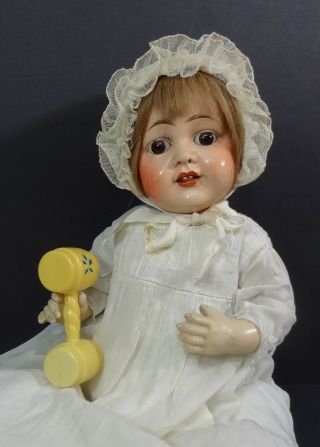 Rare Antique Composition Character Baby Doll By Bester Doll Company Inc