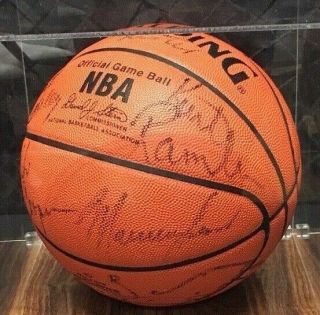 Vintage 1987 Championship Lakers Basket Ball Signed By Team