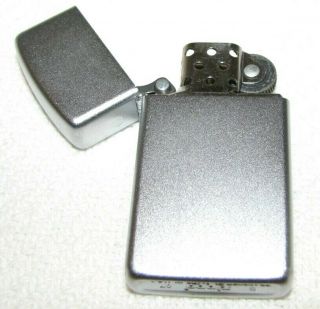 Zippo Lighter Small Silver Gray Brushed Stainless Steel Color Made In Usa