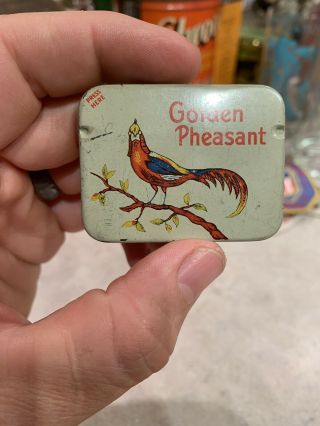 Vintage Golden Pheasant Condom Tin Prophylactic Advertising Rubber Sex Atlanta 2