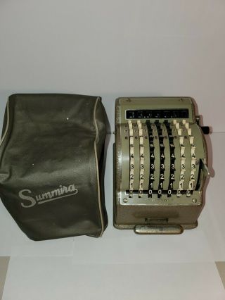 Antique German Desktop Mechanical Toothed - Wheel Calculator Summira 7 Functional