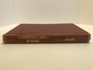 Antique Book A Christmas Carol In Prose By Charles Dickens 1893 Houghton Mifflin