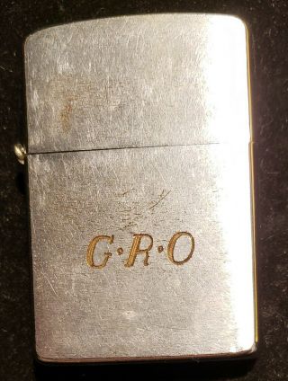 Vintage 1963 Zippo Lighter G.  R.  O.
