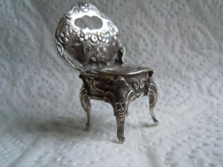 Faberge Antique Imperial Russian 84 Silver Figure Chair К.  Ф.  Hallmark