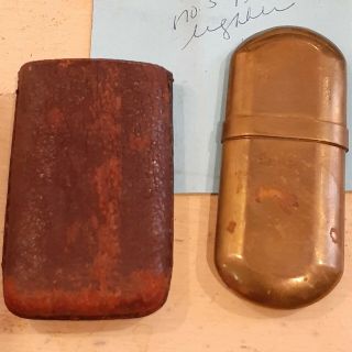 Vintage Brass No.  5 Trench Lighter With Case