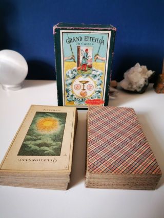 Antique Vintage Rare 1890 Grand Etteilla Grimaud Collectable Tarot