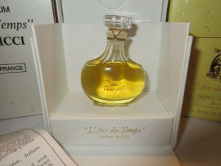 Vintage Nina Ricci L ' Air Du Temps Perfume Lalique 1/2 Fl.  Oz.  15 ml NR7114 2