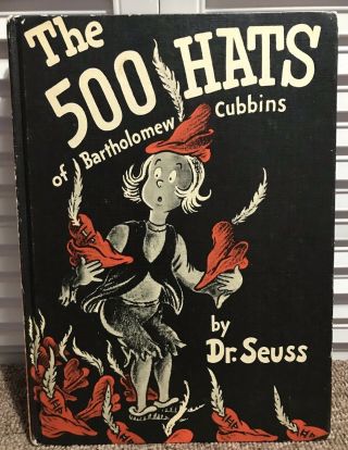 Vtg The 500 Hats Of Bartholomew Cubbins Dr.  Seuss Book Club Ed 1938 Book