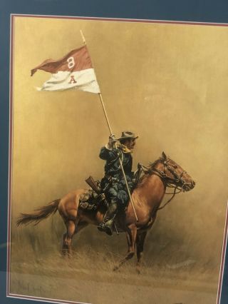 Vintage Frank Mccarthy Print Civil War The Trooper Military Signed