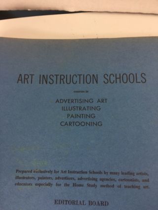 Vintage 1964 Art Instruction Schools Course w Binder Advertising Cartooning 2