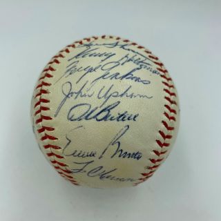 1967 Chicago Cubs Team Signed Baseball Ernie Banks Ron Santo Billy Williams Jsa