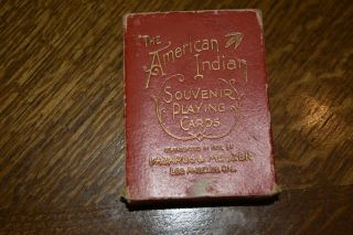 Antique American Indian Souvenir Playing Cards,  Copyright 1900,  Photos