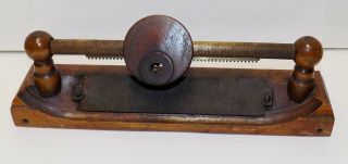 Rare Antique Wooden Slide Pencil Sharpener