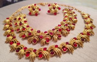 Vintage Antique Jewellery Necklace/earrings/ Bracelet 1940 - 1950