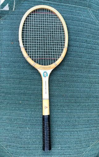 Vintage Tom Okker Dunlop Tennis Racquet 4 5/8 Grip Reinforced With Fibre