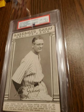 1948 Hall Of Fame Exhibits Lou Gehrig Psa 4.  5