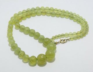 Antique Vintage Chinese Jade Bead Necklace 2