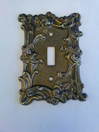 Vintage Brass Single Light Switch Cover Switchplate 1967 Hdwe Switch Plate
