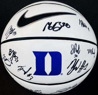 2018 - 19 Duke Blue Devils Team Signed Nike Basketball Zion Williamson W/jsa