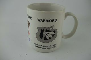 Vintage Us Army Warriors Camp Casey 3770/3796 2nd Infantry Division Coffee Mug